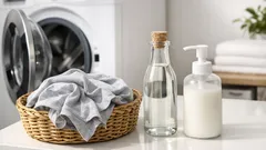 Essig und Flüssigseife in der Wäsche: So wird Kleidung frischer und weicher