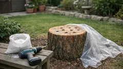 Baumstumpf entfernen mit Bittersalz: so klappt das Austrocknen ohne Bagger