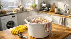 Küchentücher wieder strahlend: der Einweich-Trick gegen stumpfe Farben ohne Auskochen